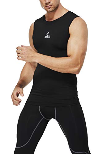 AMZSPORT Compressieshirt voor heren, tanktop zonder mouwen, koeling - Image 5