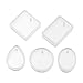 Jeteven Jewelry Pendant Making Mold Silicone Casting Mould with Hanging Hole Handmade DIY Craft Tool 5 Types