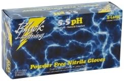 Atlantic Safety Products (BLGBL-XXL) Black Lightning Black Nitrile Gloves, XXLarge
