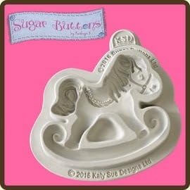 Sugar Buttons Cupcake Fondant Icing Embellishment Mould: Rocking Horse