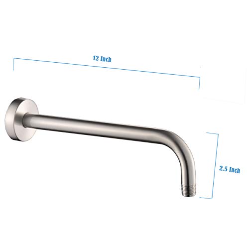 12 Inch Shower Arm and Flange Extra Long Shower Head Extension Arm