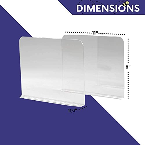 Bee Neat Clear Acrylic 8" Tall 11''Deep Closet Shelf Dividers for