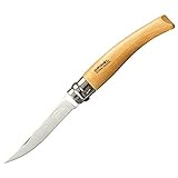 Opinel Slim No8 Beech Wood Handle Boxed Folding Pocket Knife, 8.25 Centimeter Blade