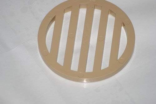 Plastic Drain Cover 3" Inch Diameter & 1/4" Inch Thick Tan
