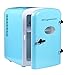 Frigidaire Retro Mini Compact Beverage Refrigerator, Great for keeping office lunch cool! (Blue, 6 Can) (Renewed)
