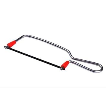 Homdum Small Junior Mini Steel Hacksaw Frame Along with 5 x 6inch Saw Blades 150 mm for Wood and Metal Cutting with Plastic Handle
