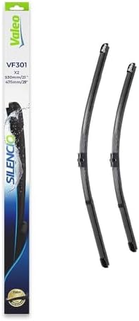 Escova Silencio - VF301 - Kit original de lâmina plana 530 mm/475 mm - Alto desempenho, visibilidade superior na estrada, fácil instalação - Frente - Conjunto de 2 escovas - 574302