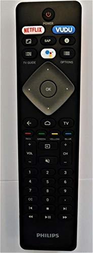 Philips NH800UP Android TV Remote & Google Voice Assistance 43PFL5604/F7, 43PFL5704/F7, 50PFL5604/F7, 50PFL5704/F7, 55PFL5604/F7, 55PFL5704/F7, 65PFL5504/F7, 65PFL5604/F7, 65PFL5704/F7