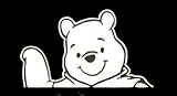DD133 Winnie The Pooh Bear Inspired Decal Sticker | 6.5-Inches By 3.8-Inches | Premium Quality White Vinyl