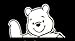 DD133 Winnie The Pooh Bear Inspired Decal Sticker | 6.5-Inches By 3.8-Inches | Premium Quality White Vinyl