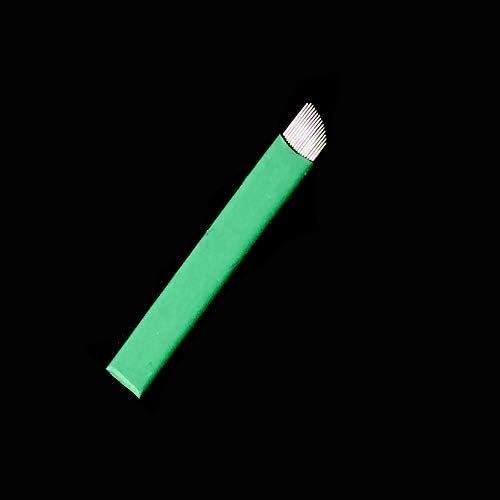 VistorHies - Green Nano LAMINA MICRO 12 FLEX 0.18MM Microblading For Tebori Microblading Permannet Manual Pen
