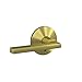 SCHLAGE Custom FC21 LAT 608 KIN Latitude Lever with Kinsler Trim Hall-Closet and Bed-Bath Lock, Satin Brass