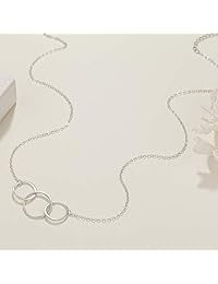 AnalysisyLove - Collar de plata de ley con 3 círculos, ideal como regalo de 3 décadas