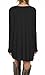 LILBETTER Women's Long Sleeve Pocket Casual Loose T-Shirt Dress (Black L)
