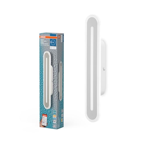 OSRAM SMART+ Matter Over WiFi Orbis wall/Ceiling Light 400 mm in White, with Adjustable White Tones, dimmable, IP44 Protection, for Bathroom and Damp Rooms