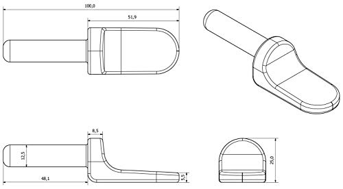 AB Tools Tailboard Hinge Gudgeon Pin for Truck Trailer Horsebox Dropside
