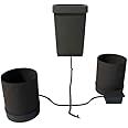 AutoPot 2 Pot GeoPot System with 5 Gallon Fabric Pots - Self-Watering, Gravity-Fed Hydroponic System (2Pot with 12.4 gal Tank) Indoor, Black