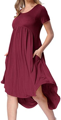 levaca Women's Maternity Empire Waist Loose Swing Pregnancy Casual Midi  Dress, A-wine, S price in Saudi Arabia | Amazon Saudi Arabia | kanbkam