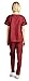 Dagacci Medical Uniform Woman and Man Scrub Set Unisex Medical Scrub Top and Pant, BURGUNDY, M