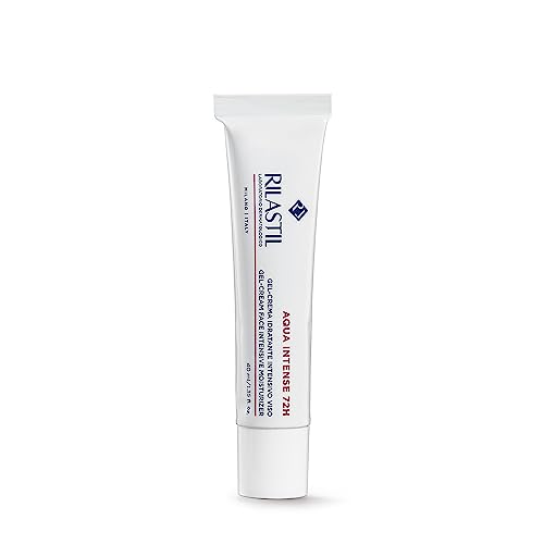 Rilastil Aqua Intense 72H, intensiv feuchtigkeitsspendende Gel-Creme für alle Hauttypen, mit Hyaluronsäure, Hydraboost und Ceramiden, macht die Haut s