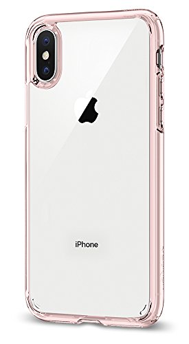 Spigen Ultra Hybrid iPhone X Case with Air Cushion Technology and Hybrid Drop Protection for Apple iPhone X (2017) - Rose Crystal