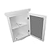 Renovators Supply Manufacturing White Corner Wall Mount Medicine Cabinet with Mirror Wooden Bathroom Storage 27 X 20 Inches Double Shelf Storage Cabinet Pre-Assembled with Hardware