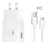 nhndjy Samsung Fast Charger, Samsung Galaxy s7 Charger For Samsung S7 S7 Edge S6 S6 Edge Note5 LG G3 G4,Galaxy Charger Samsung Adaptive Fast Charger Micro USB 2.0 Cable Kit(Fast Wall Charger+Micro Cab