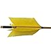 PG1ARCHERY Archery Target Flu-Flu Arrows, 6 Pack Traditional Wooden Arrow 4 Feathers Fletching for Practice Targeting Hunting Yellow