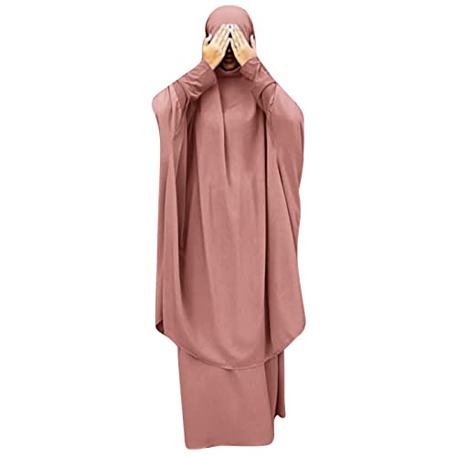 IKADEX Prayer Clothes for Muslim Women Islamic Abaya Suit Maxi Skirt ...