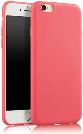 apple iPhone6 6S ultra-thin silicon frosted soft sets(mei red) by ouledixun