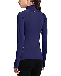 BALEAF Women's Thermal Fleece Half Zip Thumbholes