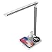 4 in 1 Wireless Charger LED Desk Lamp with USB Charging Port, Fast Wireless Charging Station Compatible with Apple Watch Airpods iPhone Xs Max/XR/X/8 Plus, Samsung S10+/S9+/S8/S7, (White)