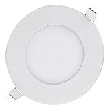 xtf2015 Super Bright Ultra-thin LED Panel Light Ceiling Lamps Recessed Light Fixture Kit with Led Driver-6W Round, Warm White, 4.7