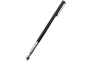 1 x Magnetic Pick-Up Bar Tool, Portable Telescopic Nut Screws, Iron Bar, Stainless Steel, Retractable Extension Tools, Black,