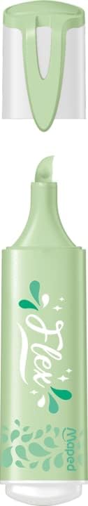 - 4 Surligneurs FLEX Pastel - Pointe Biseautée et Flexible