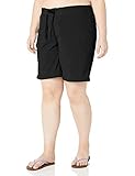 Kanu Surf Women's Plus Size Marina Solid Stretch Boardshort, Black, 2X