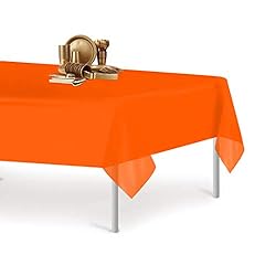 Orange 1 Pack Premium Disposable Plastic Tablecloth