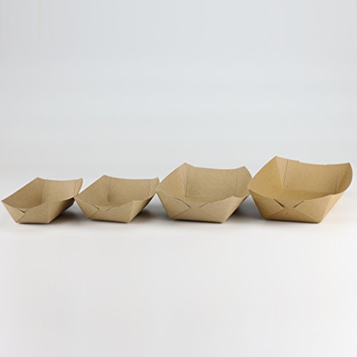 Simply Deliver #500 Paper Food Tray, Kraft Plain, 500-Count