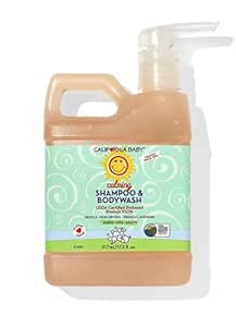 California Baby Calming Shampoo and Body Wash - Hair, Face and Body, Gentle, Allergy Tested Dry , Sensitive Skin, 100% Plant-Based - USDA Certified, 17.5 oz