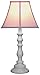 Creative Motion White Base Resin Table Lamp, Pink