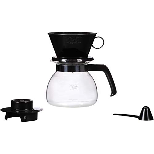 Melitta PourOver Coffee Brewer W/ Glass Carafe, Holds 6 6 Oz Cups