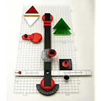 Creator's Beetle Bits Mini Glass Cutting System Portable Work Station For Geometric Shapes COMPLETE WITH 2 Waffle Grids AND Push Button Flying Beetle Glass Cutter INCLUDED - DIY - Made In The USA