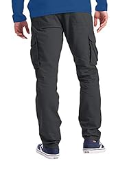 Mens Cargo Combat Work Pants 100% Cotton 6 Pockets