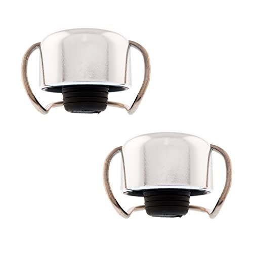 Koala Cantina Set 2 tappi Cava Metallo e Silicone 5 x 3,4 x 3 cm Multicolore