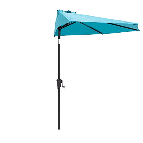 C-Hopetree 2,75 m halber Garten Sonnenschirm für Outdoor Terrasse mit Kurbel und Neigung