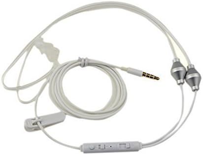 Bigstone Flexible Throat Mic Microphone Covert Acoustic Tube Earpiece Headset for iPhone&amp;Android Cellphone and Gaming, Outdoor Sports