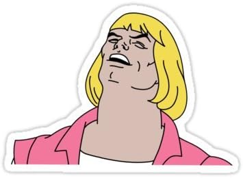 He-Man (Size W9.9 x H7 Centimeter) Sticker for Your Laptop Skateboard Luggage Car Travel case Snowboard Motorcycle Bicycle