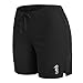 SOCIALA Long Boardshorts Women Surf Swim Shorts Beach Board Shorts Swim Bottoms Black