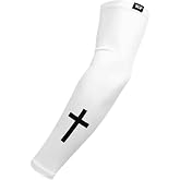 SLEEFS Faith Collection Football Arm Sleeve for Compression Support | Faith-inspired design combines performance and religious expression; moisture-wicking stretch fabric for sports and play.
