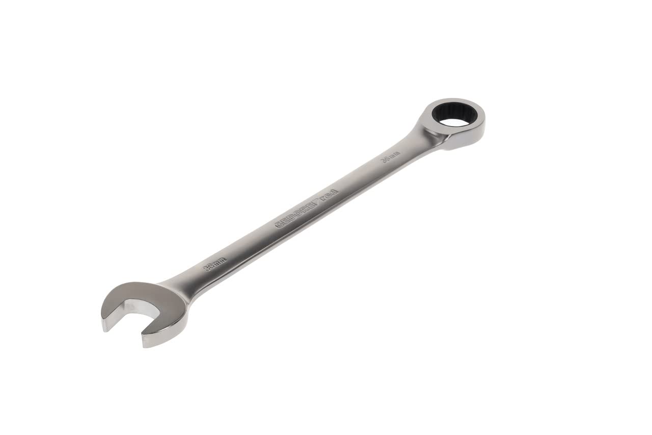 GEDORE red Combination ratchet spanner, with ratchet, AF 36 mm, Flat, Bi-hex, Spanner, R07100360